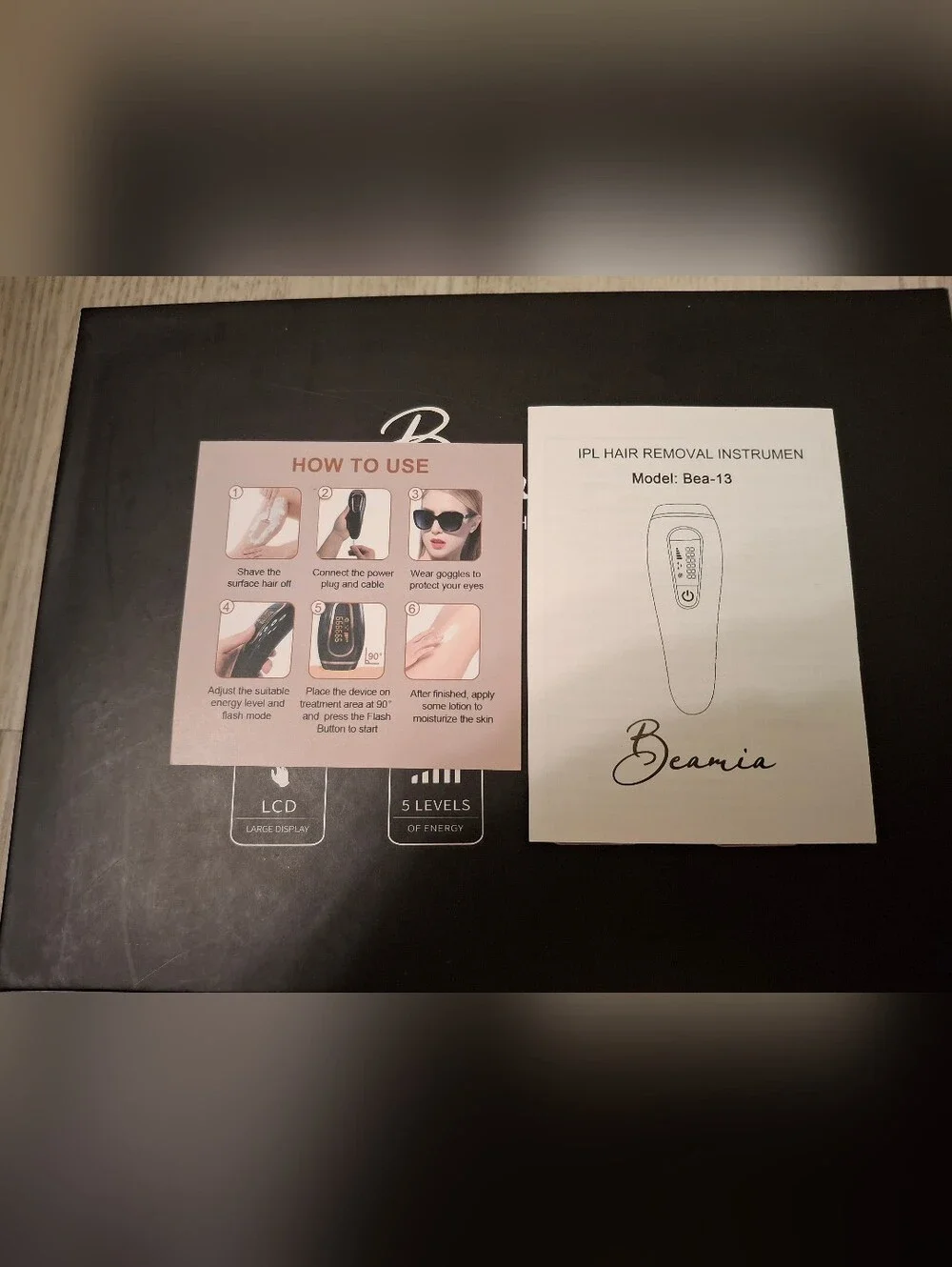 Beamia IPL Hair Removal Device Bea-13 At-Home Permanent Hair Removal System